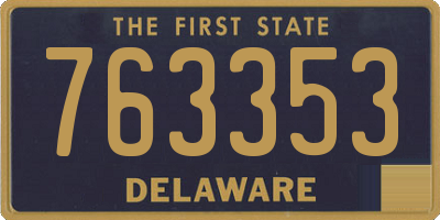 DE license plate 763353