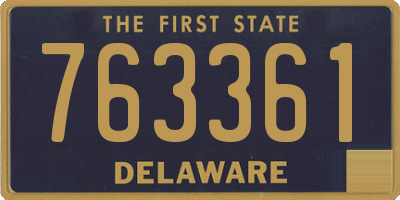 DE license plate 763361