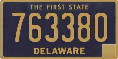 DE license plate 763380
