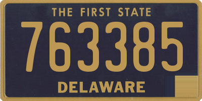 DE license plate 763385