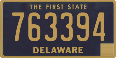DE license plate 763394