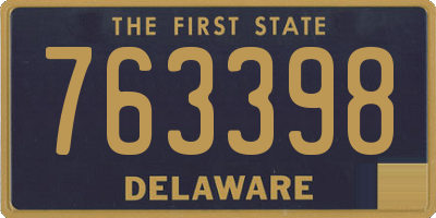 DE license plate 763398