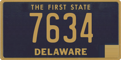 DE license plate 7634