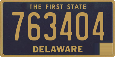DE license plate 763404