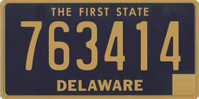 DE license plate 763414