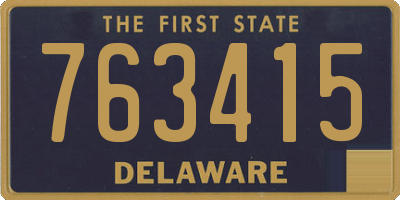 DE license plate 763415