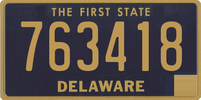 DE license plate 763418