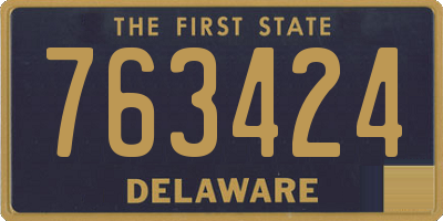 DE license plate 763424