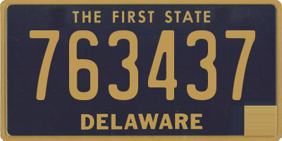 DE license plate 763437