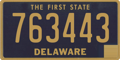 DE license plate 763443
