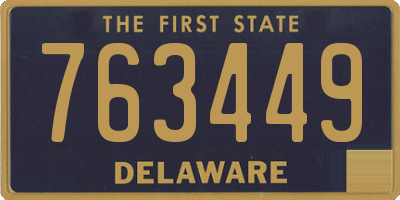 DE license plate 763449