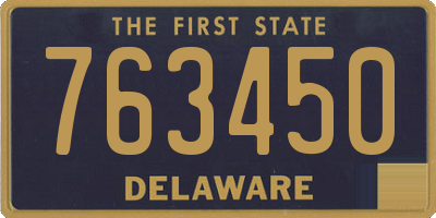 DE license plate 763450