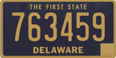 DE license plate 763459