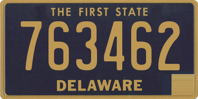 DE license plate 763462