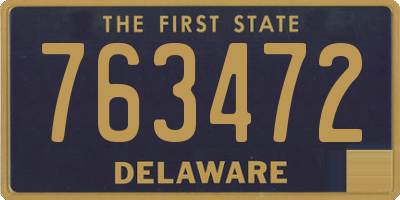 DE license plate 763472