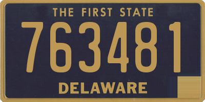 DE license plate 763481