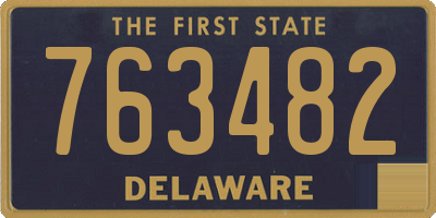 DE license plate 763482