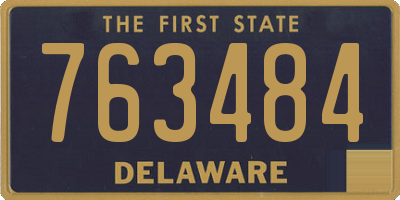 DE license plate 763484