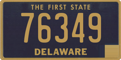 DE license plate 76349