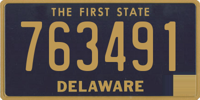 DE license plate 763491