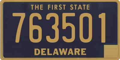 DE license plate 763501