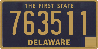 DE license plate 763511