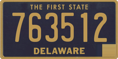 DE license plate 763512