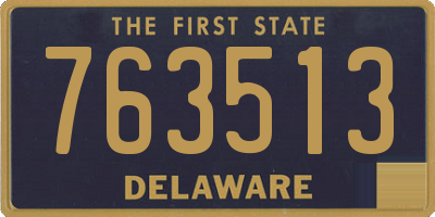 DE license plate 763513