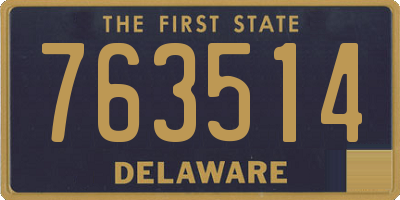 DE license plate 763514