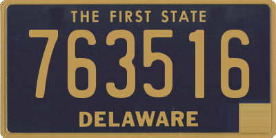 DE license plate 763516