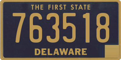 DE license plate 763518