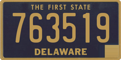 DE license plate 763519