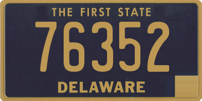 DE license plate 76352
