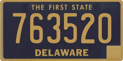 DE license plate 763520