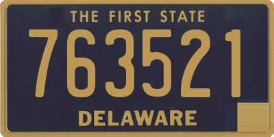DE license plate 763521
