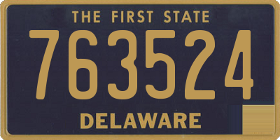 DE license plate 763524
