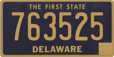 DE license plate 763525