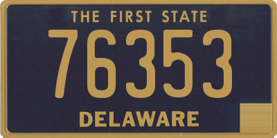 DE license plate 76353