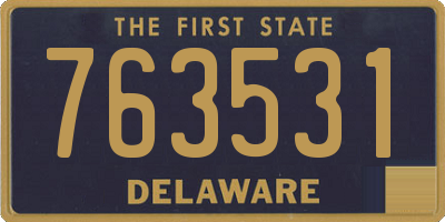 DE license plate 763531