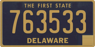 DE license plate 763533