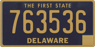 DE license plate 763536