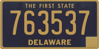 DE license plate 763537