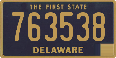 DE license plate 763538