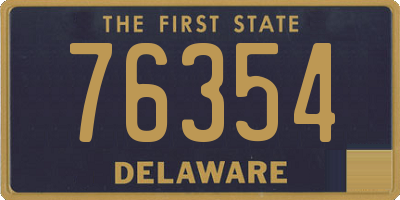 DE license plate 76354