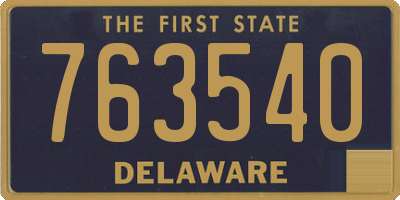 DE license plate 763540