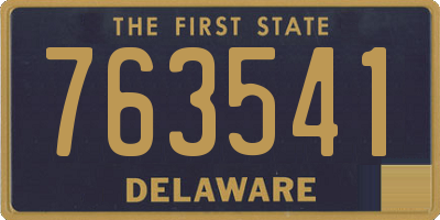 DE license plate 763541