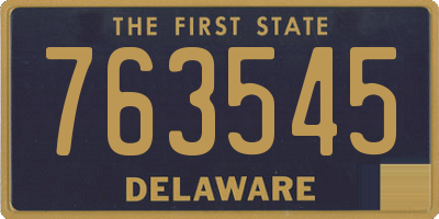 DE license plate 763545