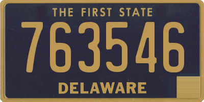 DE license plate 763546