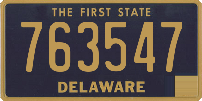 DE license plate 763547