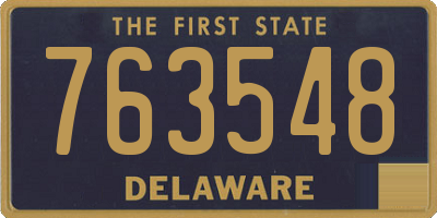 DE license plate 763548